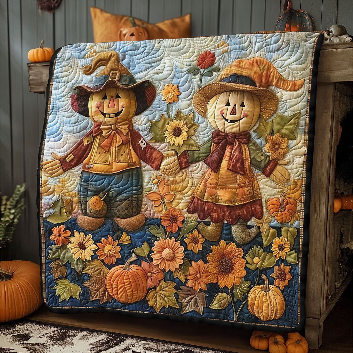 Scarecrow Autumn Festivities SR1508030CL Quilt