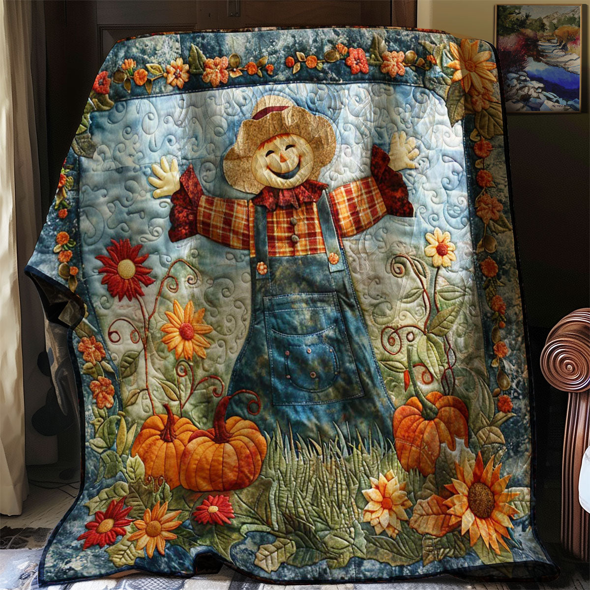 Scarecrow Pumpkin Dance WN1908039CL Quilt