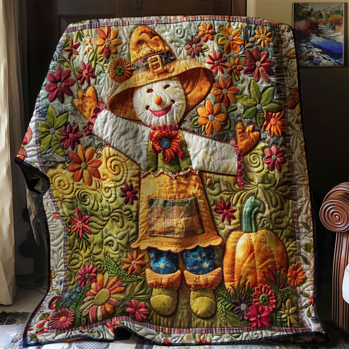 Scarecrow Pumpkin Parade WN1908041CL Quilt