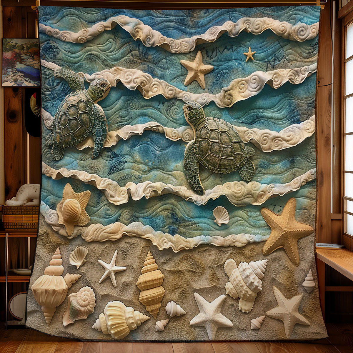 Sea Turtles WM0909037CL Quilt