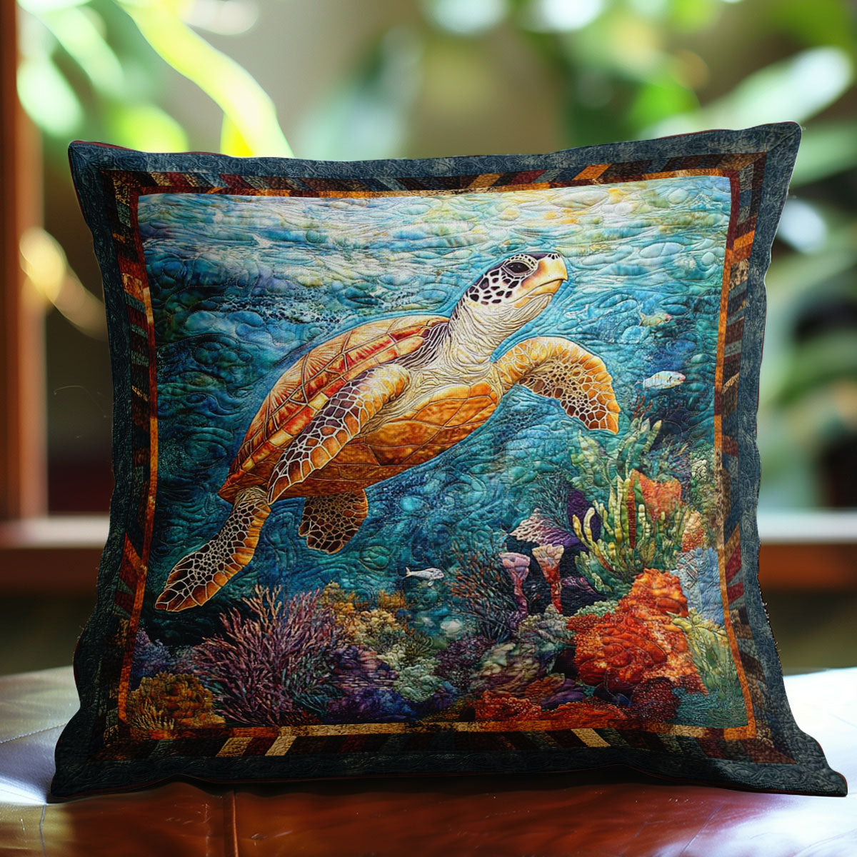 Sea Turtle WN0208091CL Quilt Pillow Case