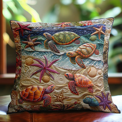 Seaside Turtle Sanctuary WN2208170CL Quilt Pillow Case