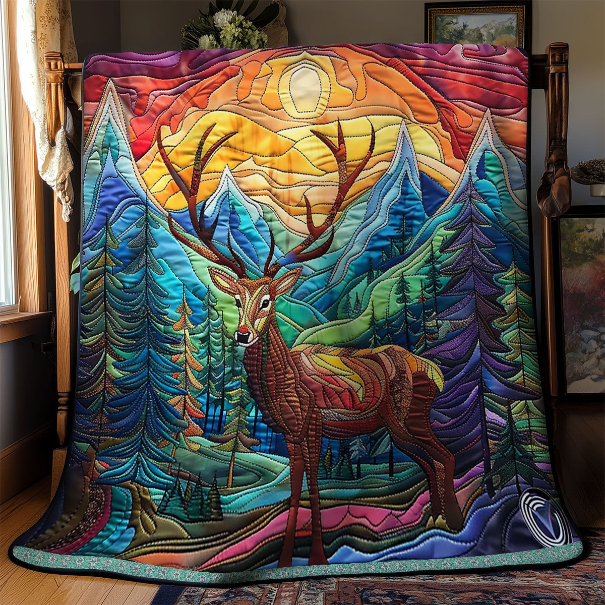 Serene Sunset Deer WN0909073CL Quilt