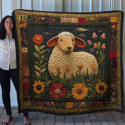 Sheep And Flowers WN0708043CL Quilt