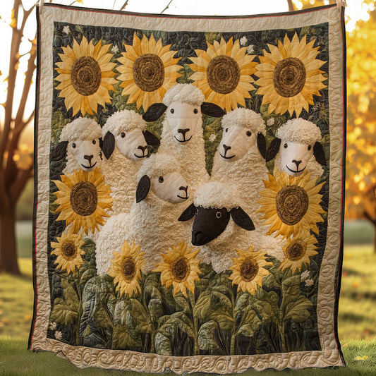 Sheeps Side Sunflowers WM3107001CL Quilt