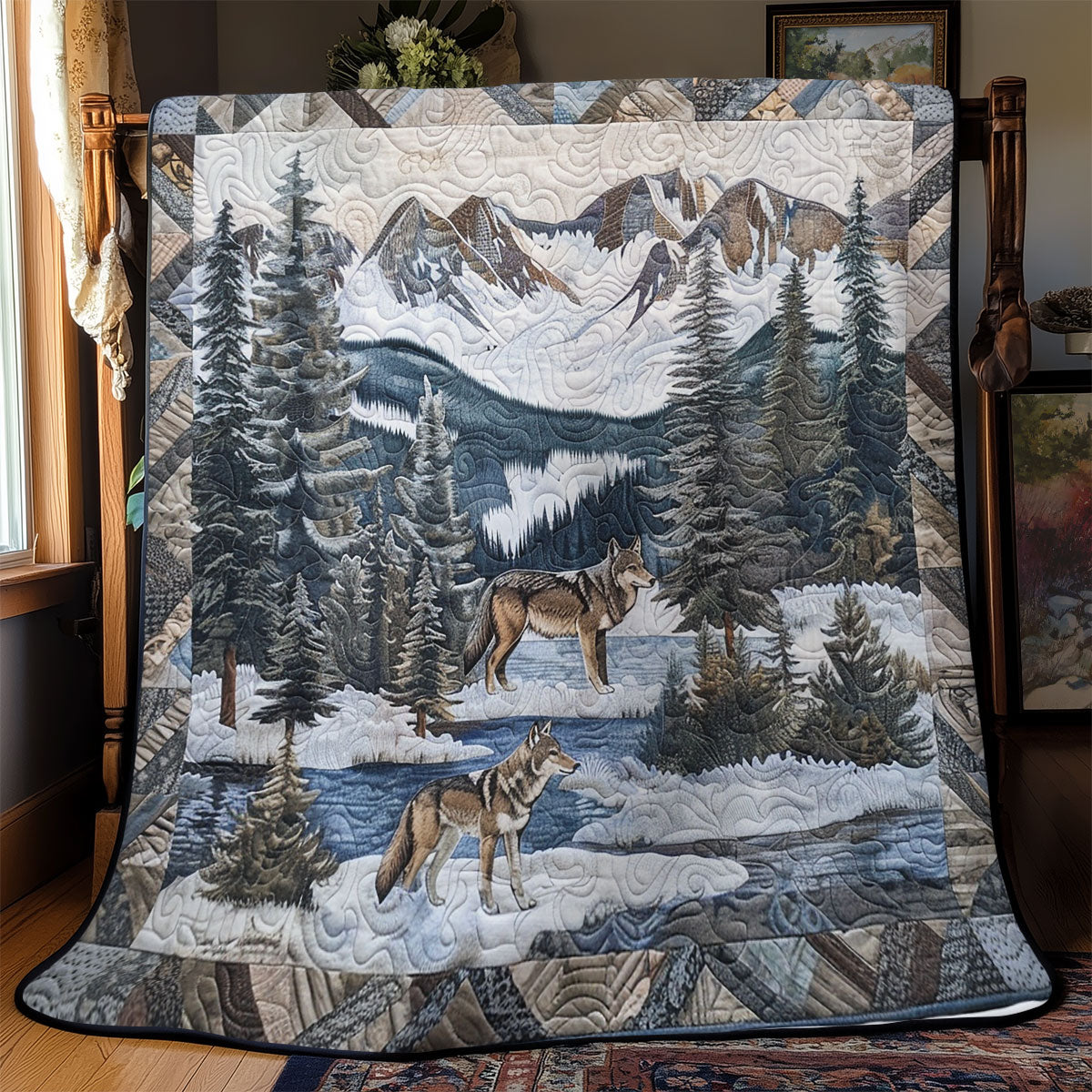 Snow Wolves Forest SR2208012CL Quilt