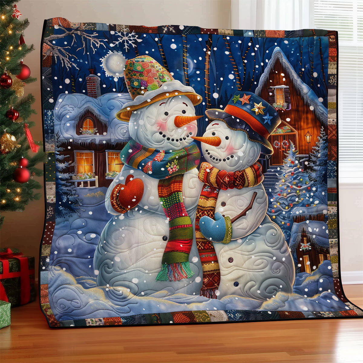 Snowman Couple SR2008017CL Quilt