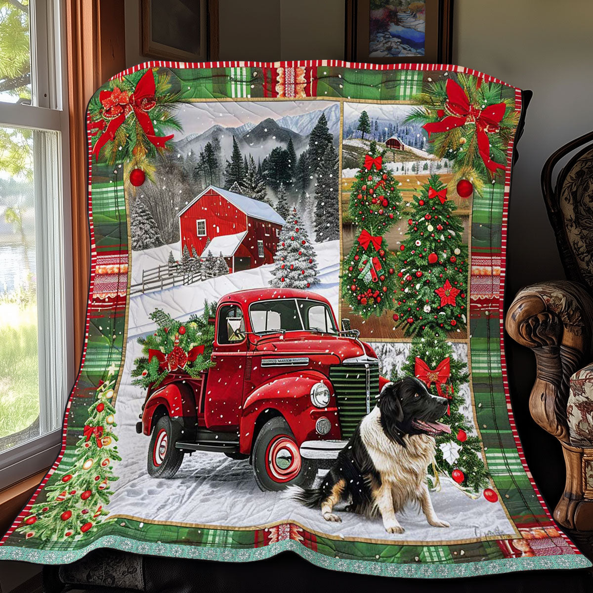 Snowy Christmas Truck WN3008029CL Quilt