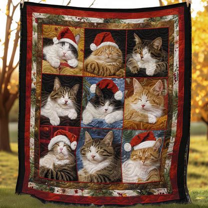 Snuggled Christmas Cats WN1508110CL Quilt