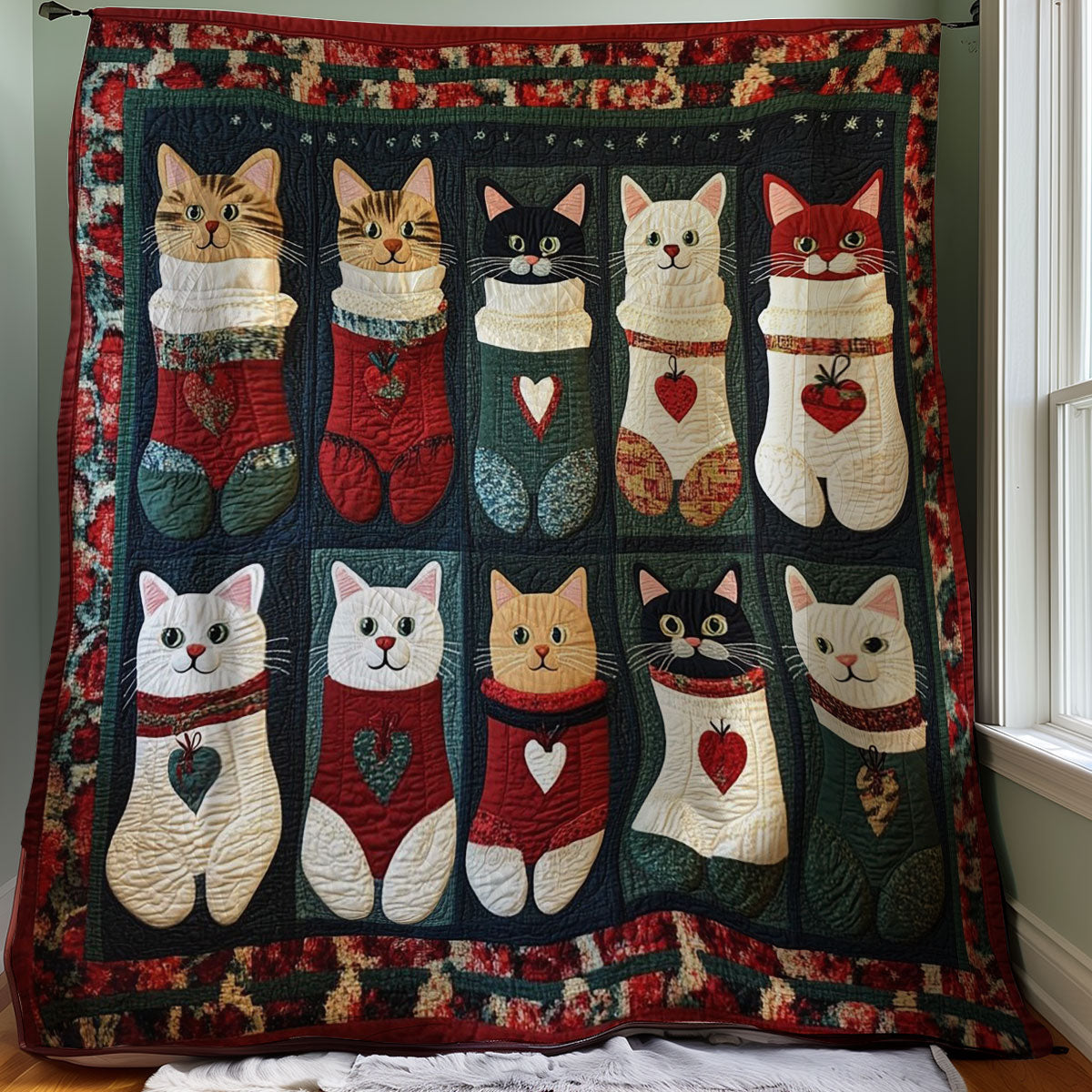 Socks Cats WM0308036CL Quilt