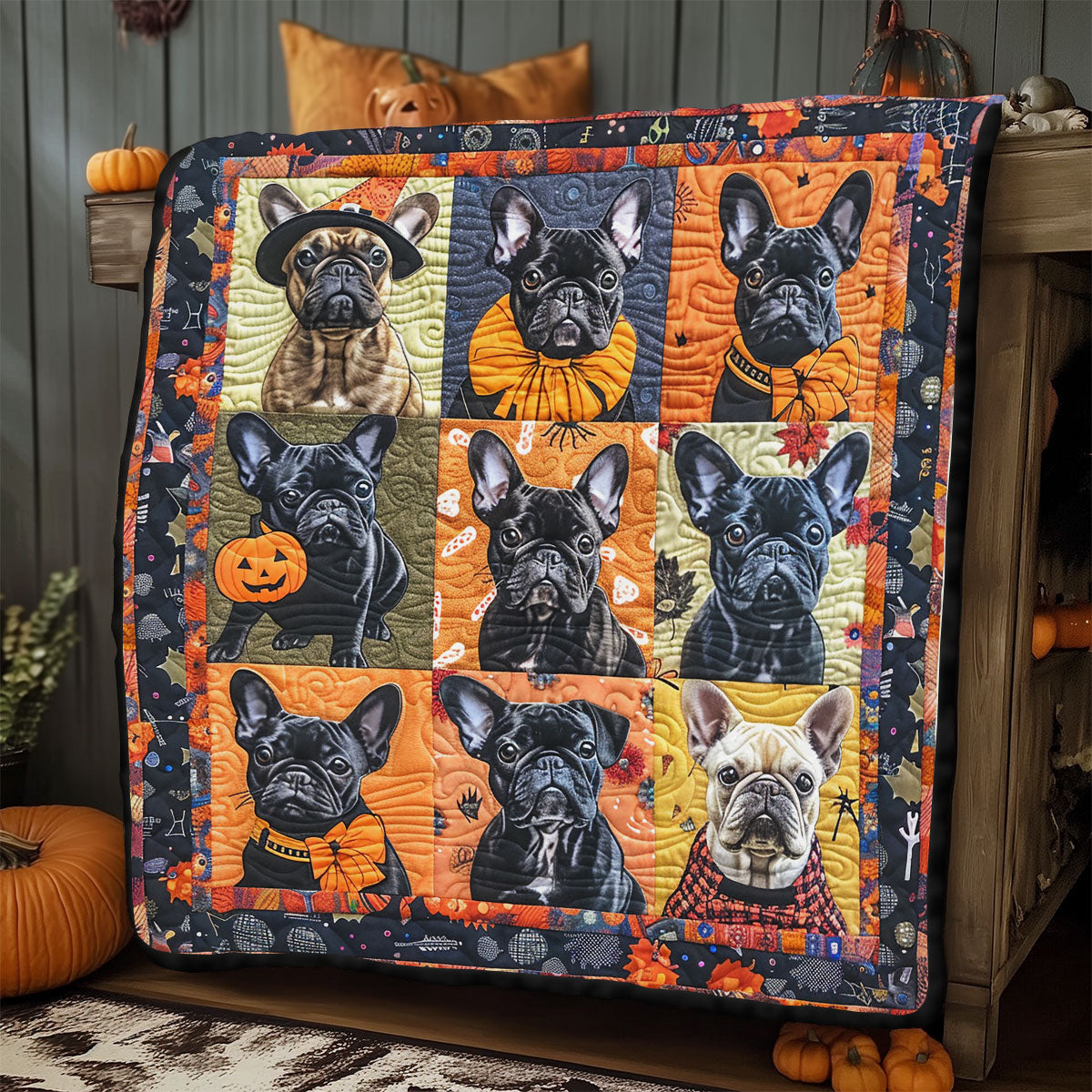 Spooky French Bulldog SR2008058CL Quilt