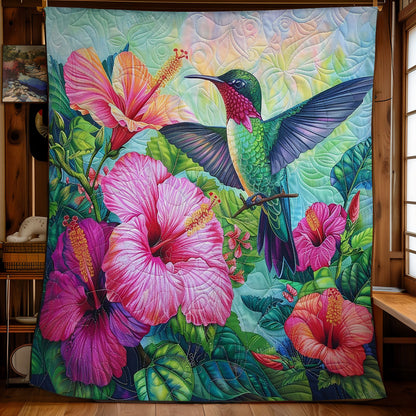Spring Blooming Hummingbird WM2308048CL Quilt