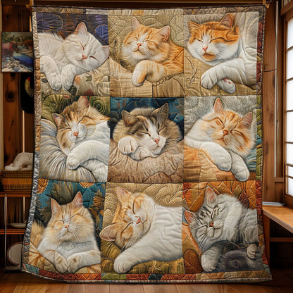 Spring Sleeping Cats WM1908007CL Quilt