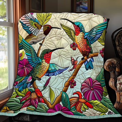 Stained Glass Hummingbirds WN0509051CL Quilt