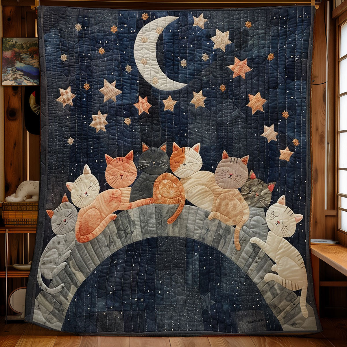 Starry Cartoon Cat WM2808051CL Quilt
