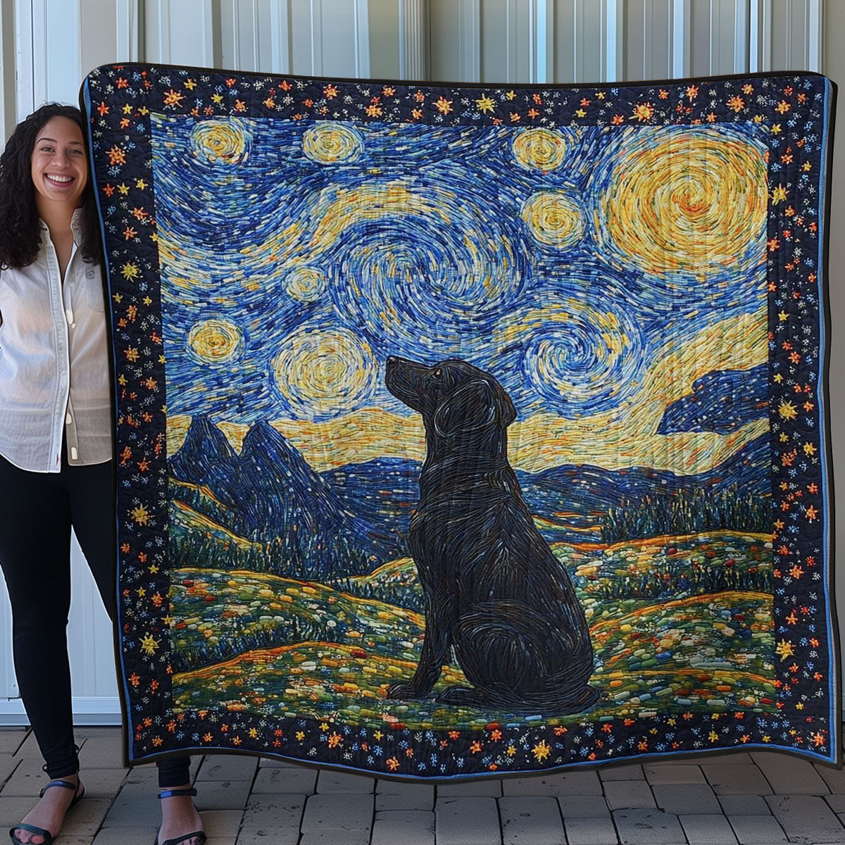 Starry Sky And Dog WN0208035CL Quilt
