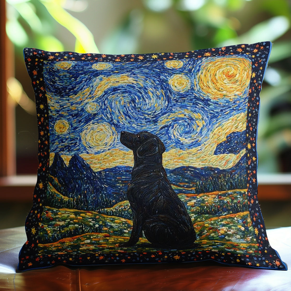 Starry Sky And Dog WN0208094CL Quilt Pillow Case