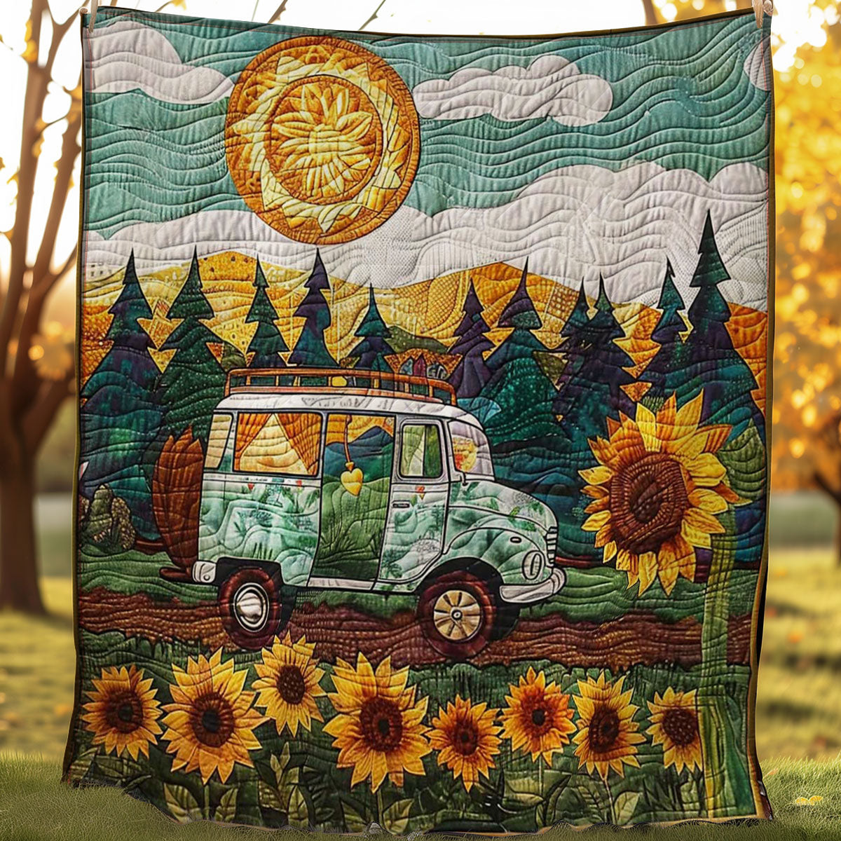 Sunflower Adventure WN1008031CL Quilt