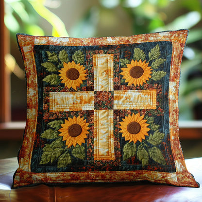 Sunflower And Cross WN0208096CL Quilt Pillow Case