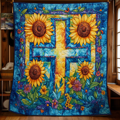 Sunflower Cross WM2008017CL Quilt