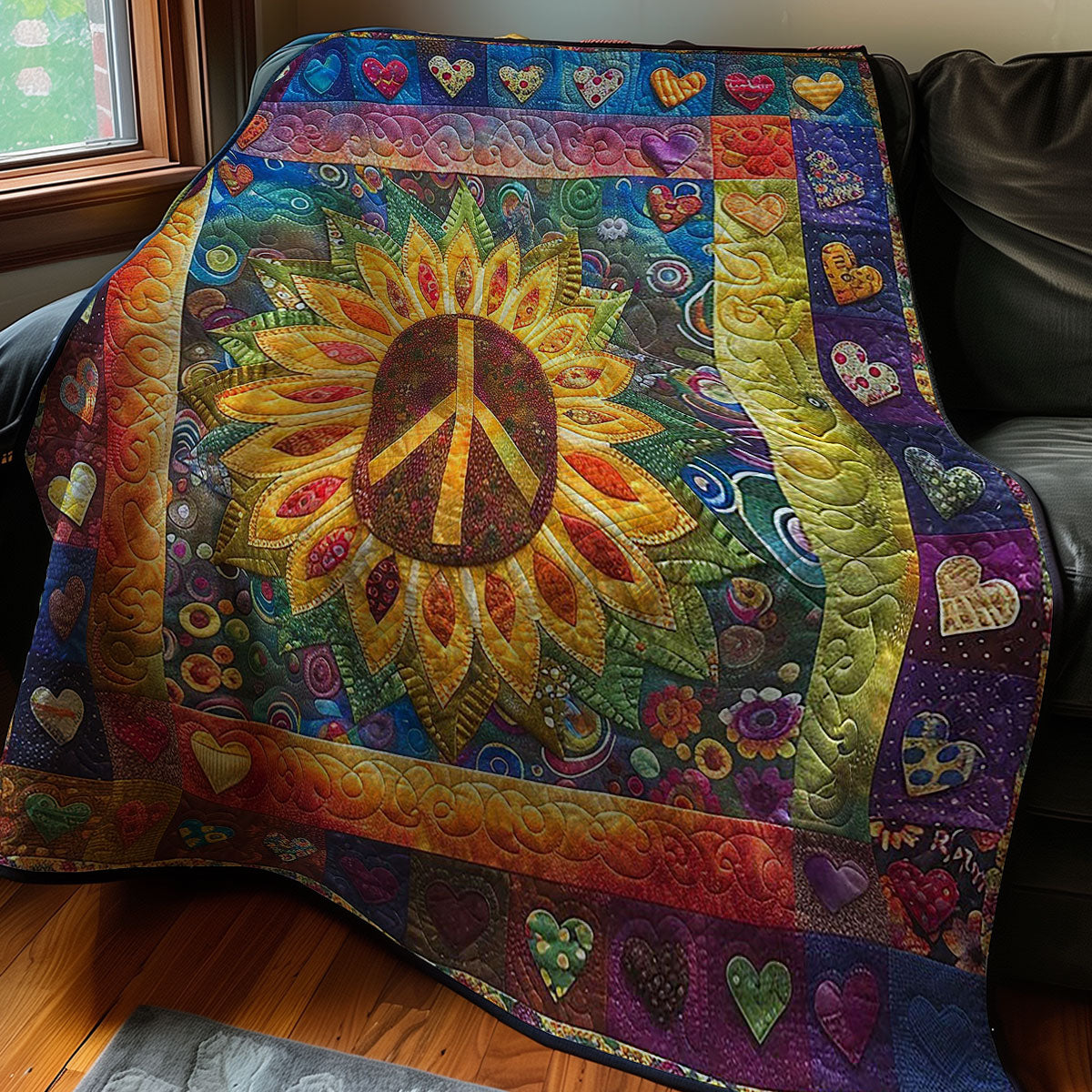 Sunflower Hippie WM2907001CL Quilt