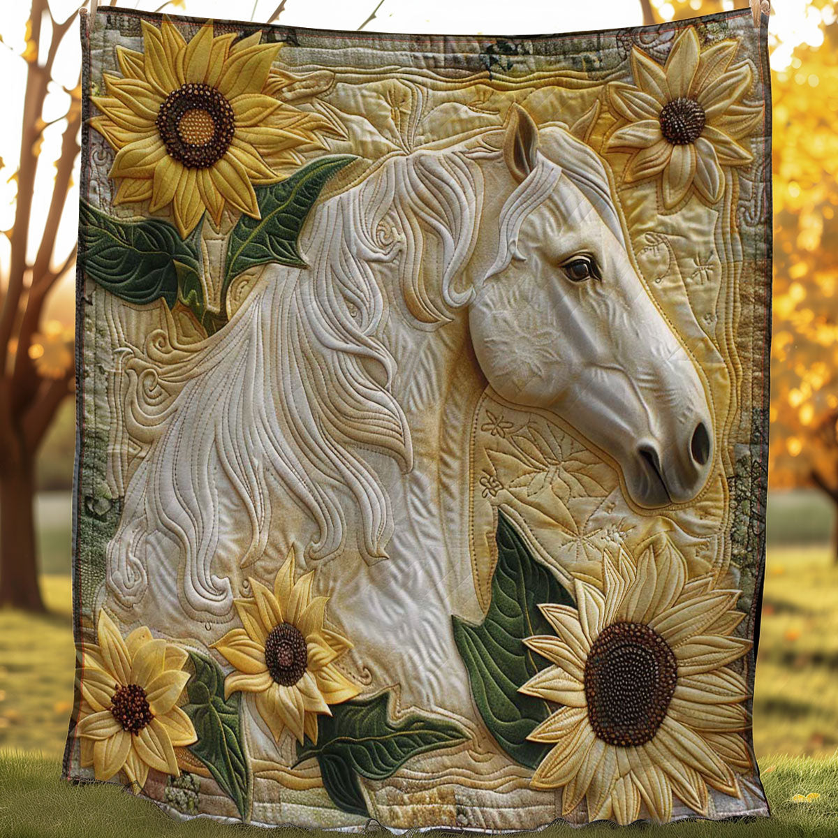 Sunflower Horse Dream WN2108078CL Quilt