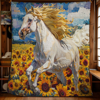 Sunflower Running House WM0909001CL Quilt