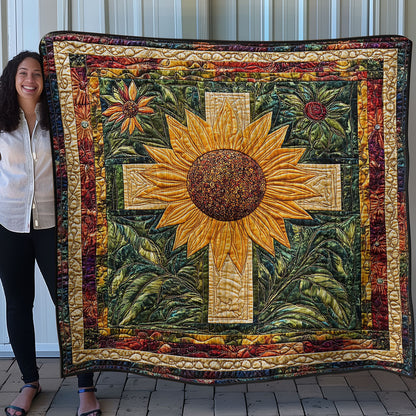 Sunflowers And Cross WN0108076CL Quilt