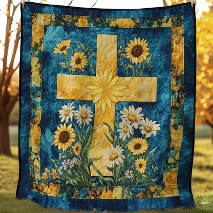 Sunflowers Cross WM3107001CL Quilt