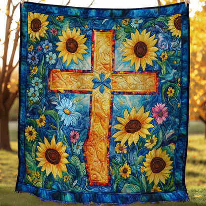 Sunflowers Cross WM3107002CL Quilt