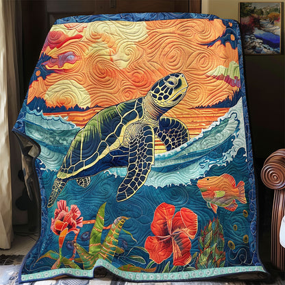 Sunset Turtle Blossom WN1709055CL Quilt