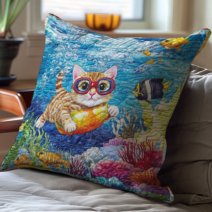 Swim Cat WM0308140CL Quilt Pillow Case