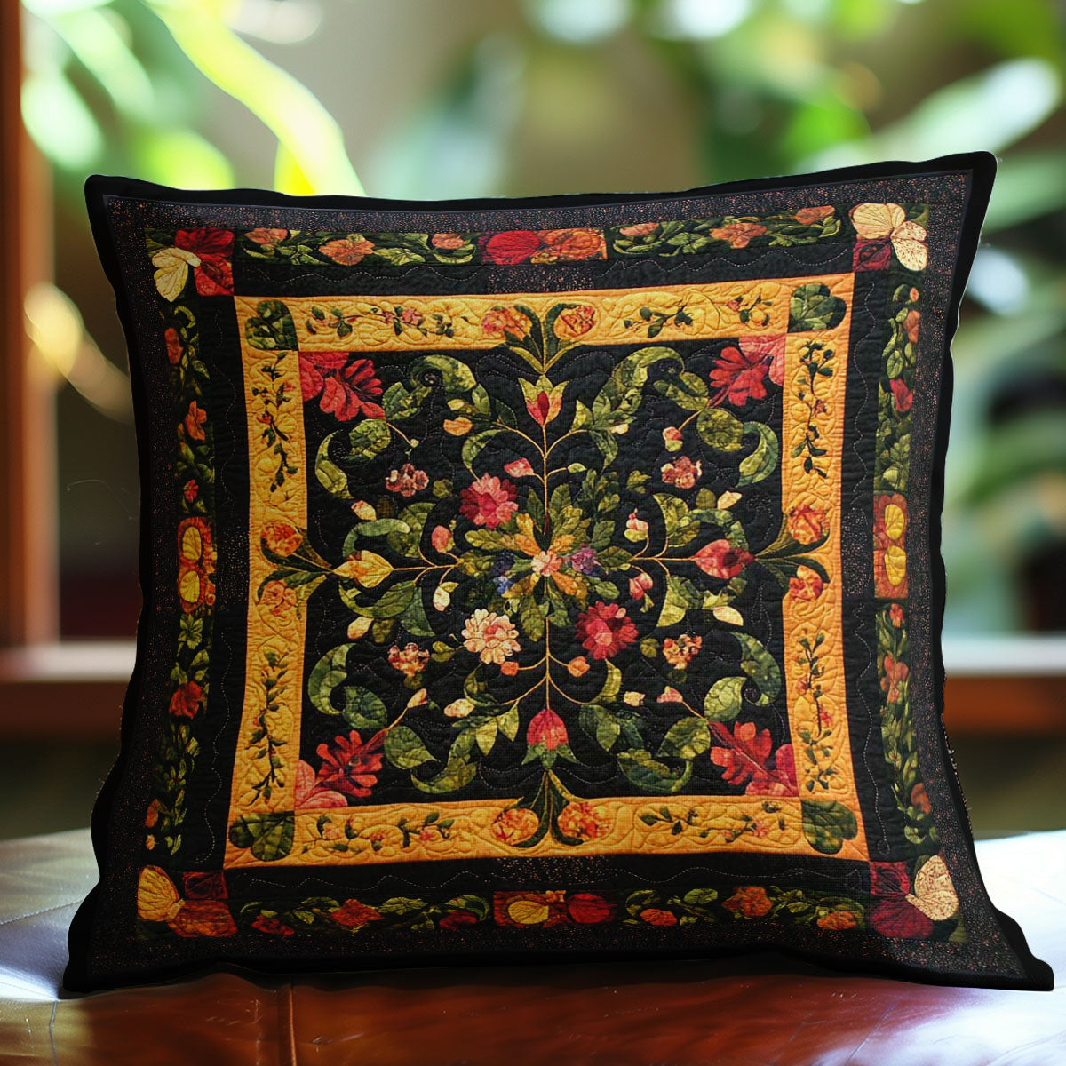 Symmetrical Flowers WN0308058CL Quilt Pillow Case