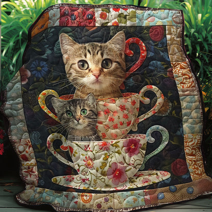 Teacup Cat WM3007001CL Quilt