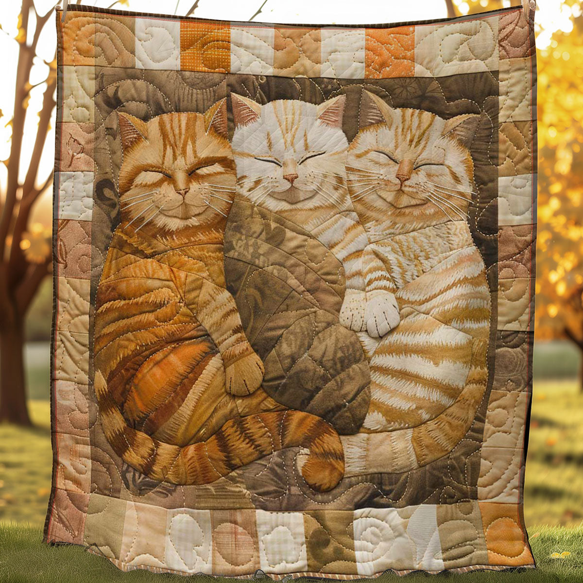 Three Cute Cats WN0908082CL Quilt