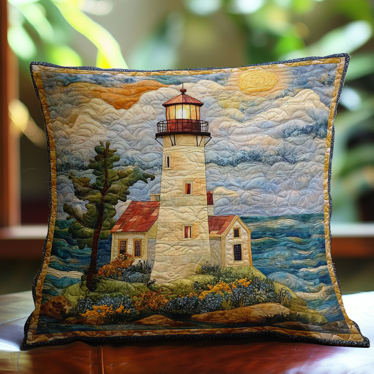 Tranquil Lighthouse WN0108026CL Quilt Pillow Case