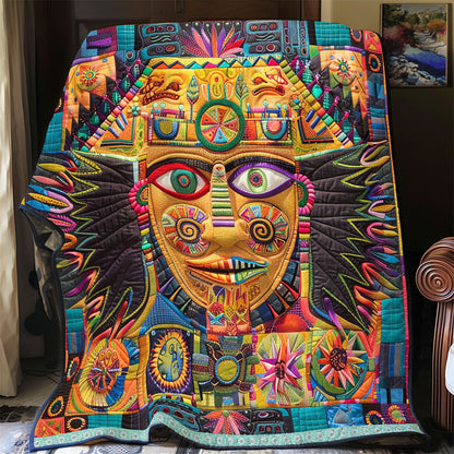 Aztec Tribal Chief Mask WN1709049CL Quilt