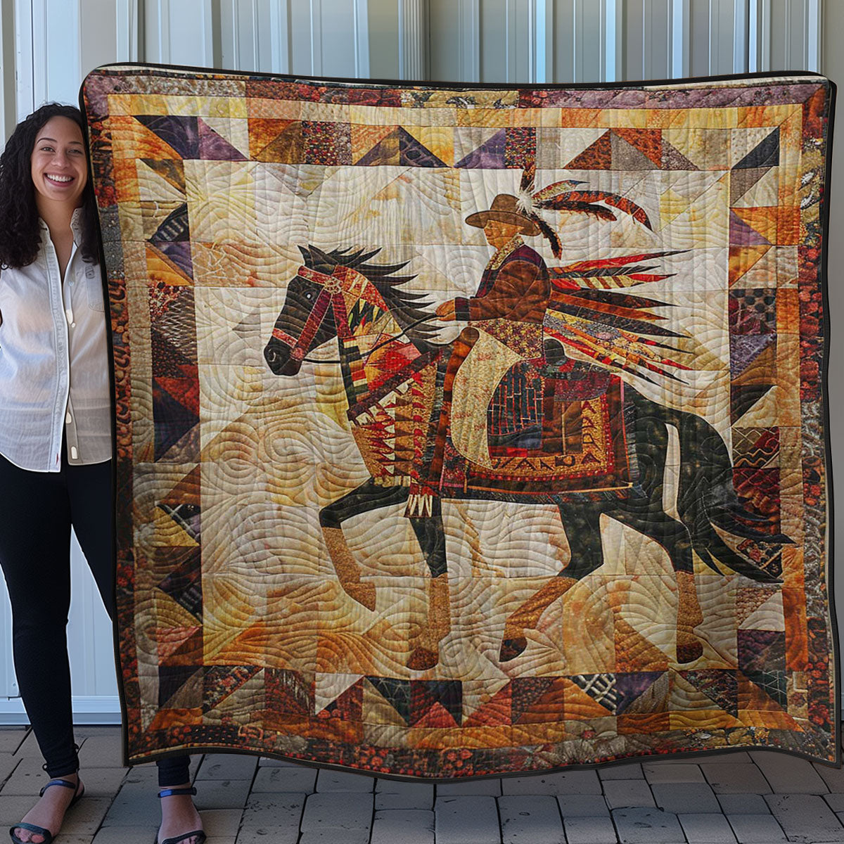 Tribal Horse Trails WN3007036CL Quilt