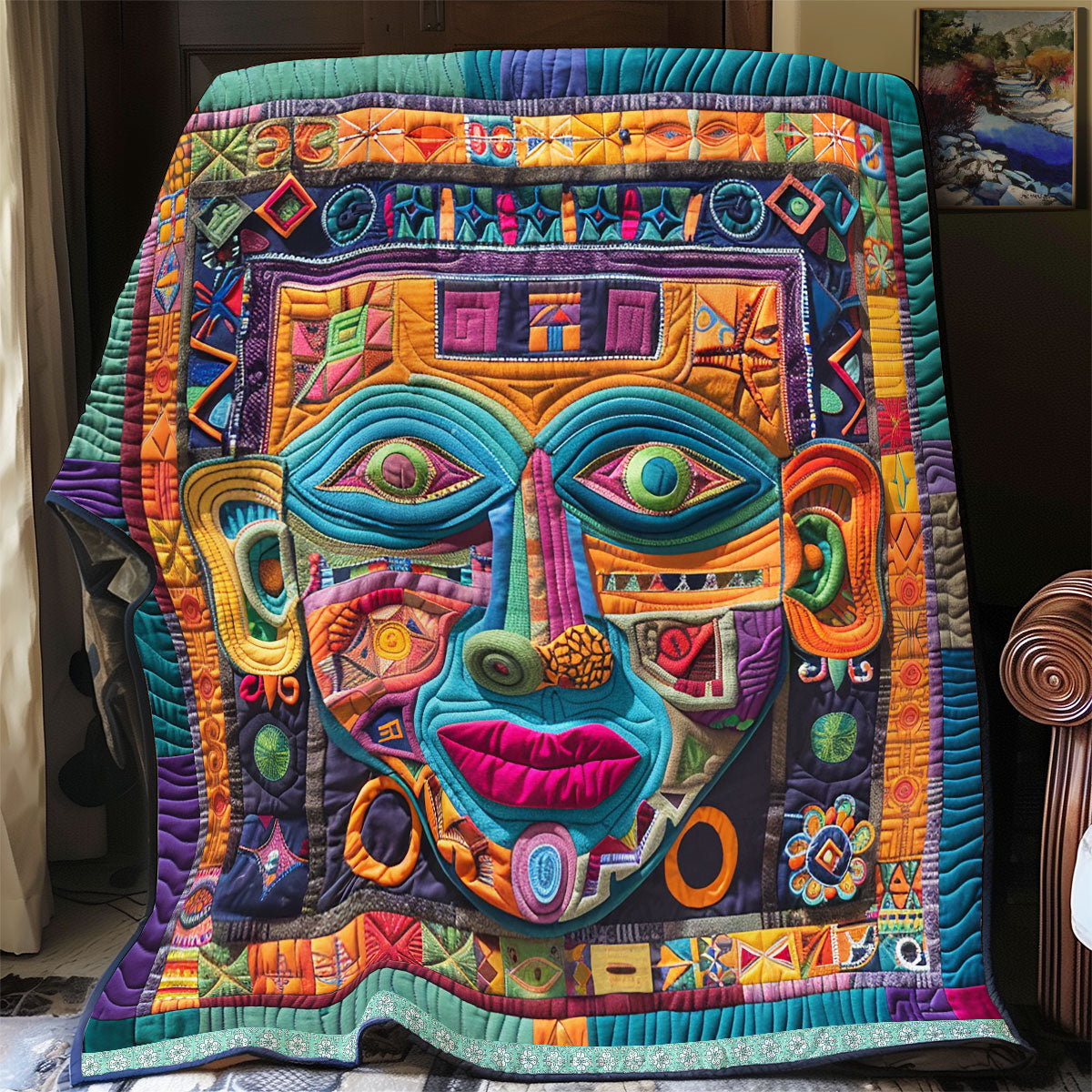 Tribal Mystic Mask WN1709048CL Quilt