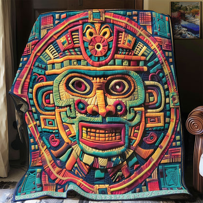 Aztec Tribal Shaman Face WN1709050CL Quilt