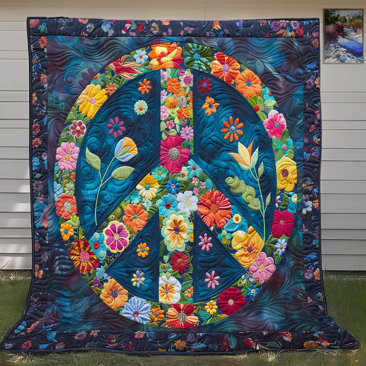 Trippy Hippie Sign SR1008031CL Quilt