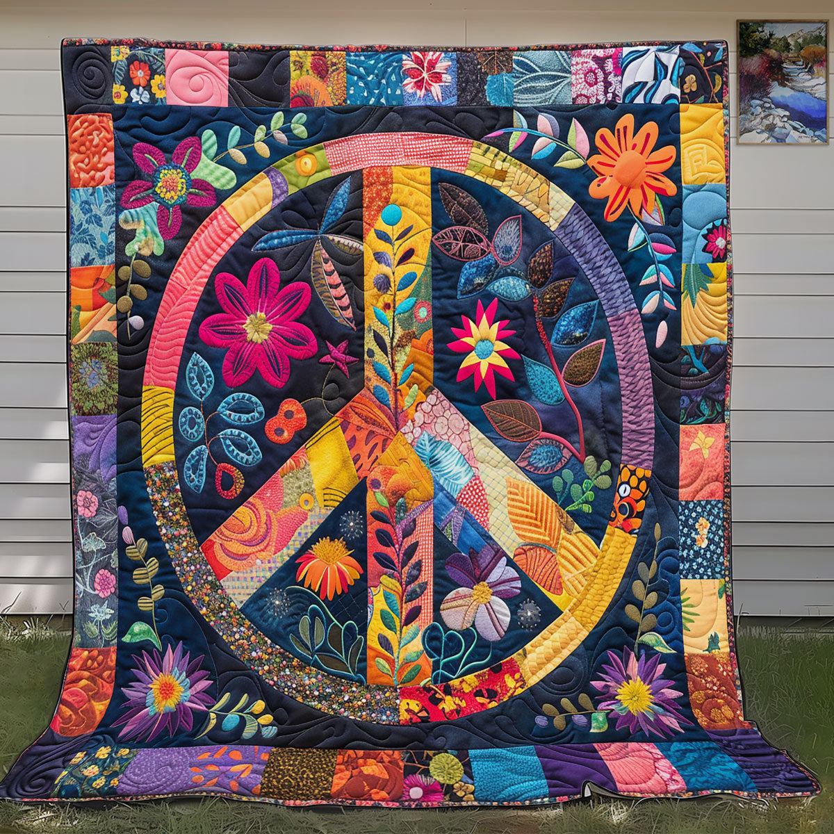 Trippy Hippie Sign SR1008033CL Quilt