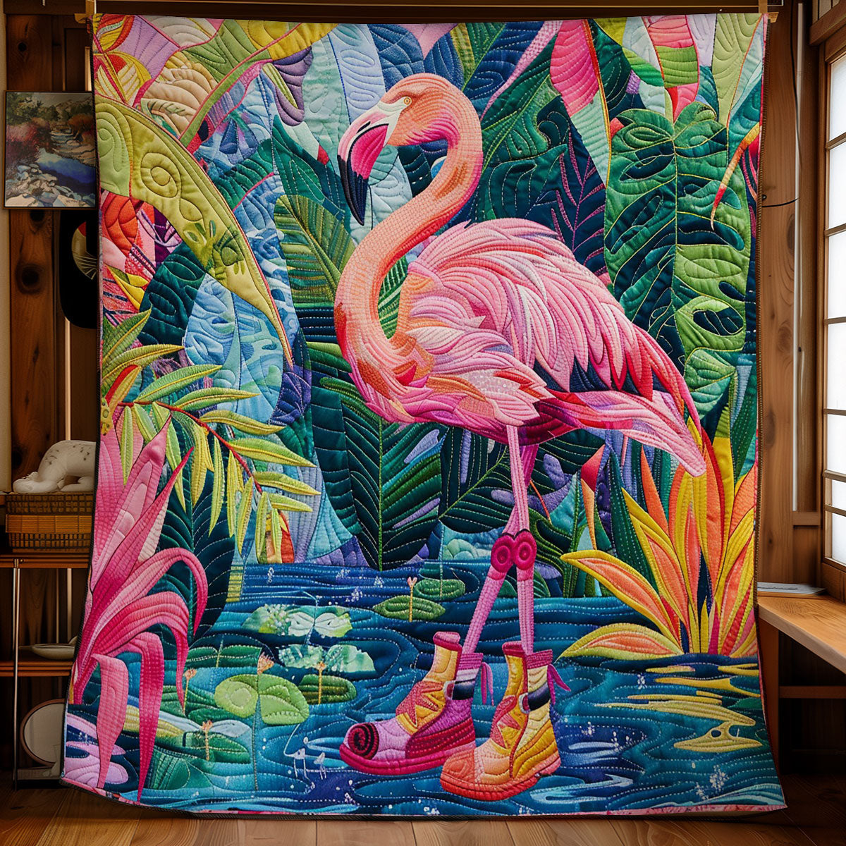 Tropical Flamingo WM2908042CL Quilt