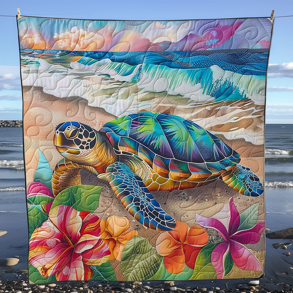 Tropical Sea Turtle WM2308018CL Quilt