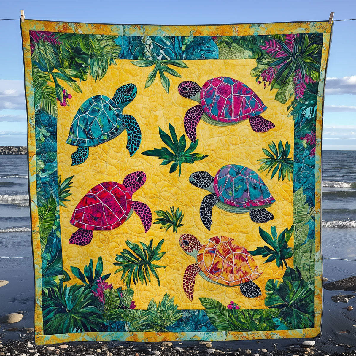 Tropical Sea Turtle WM3008030CL Quilt