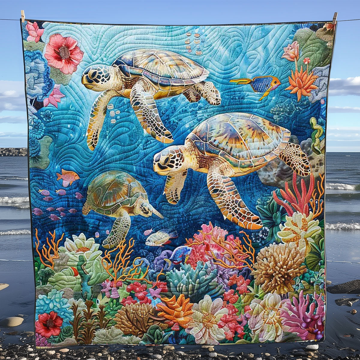 Tropical Turtle Adventure WN1008014CL Quilt