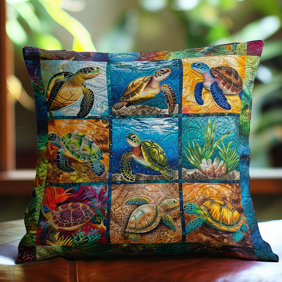 Turtle Haven WN2607070CL Quilt Pillow Case