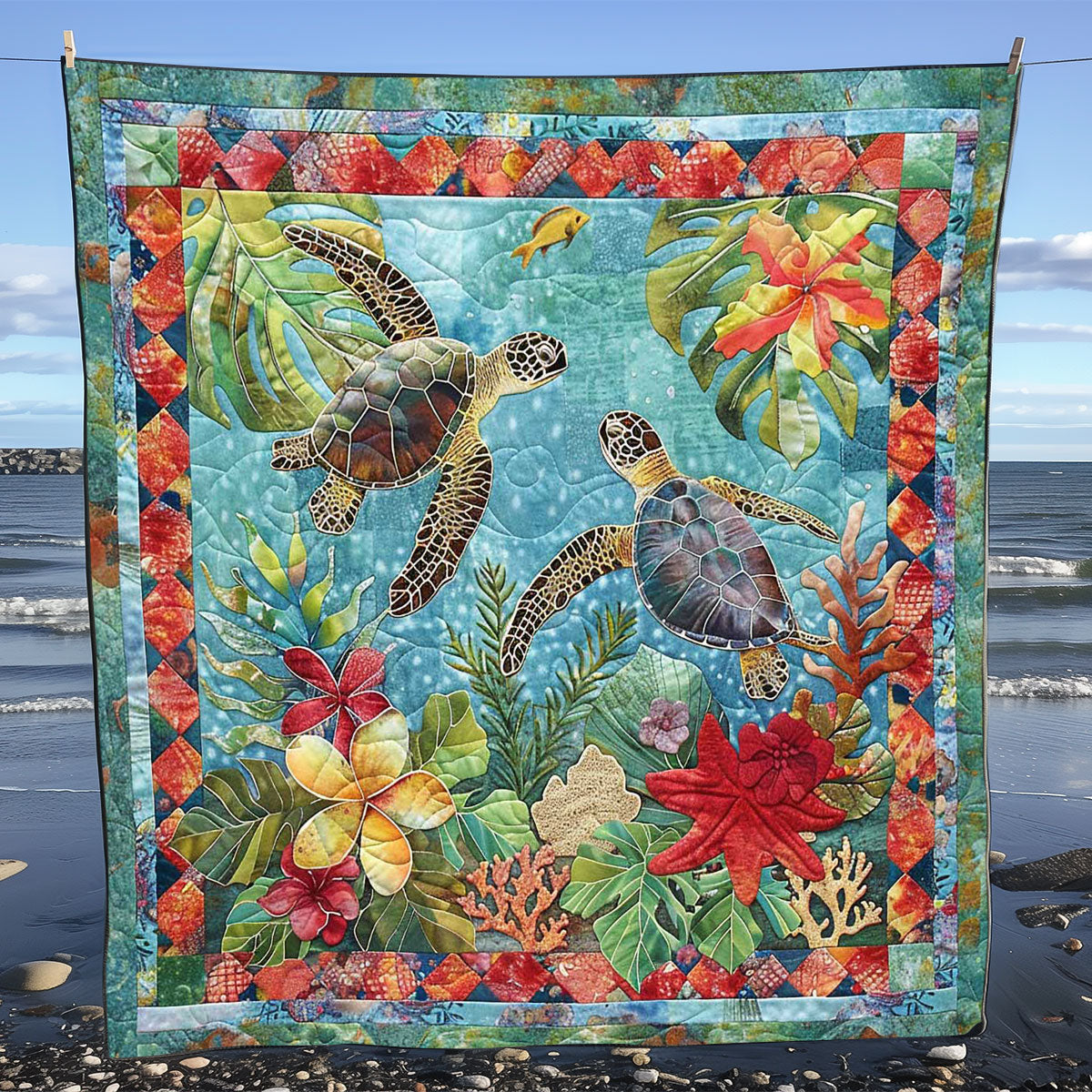 Turtle Journey WN0808036CL Quilt