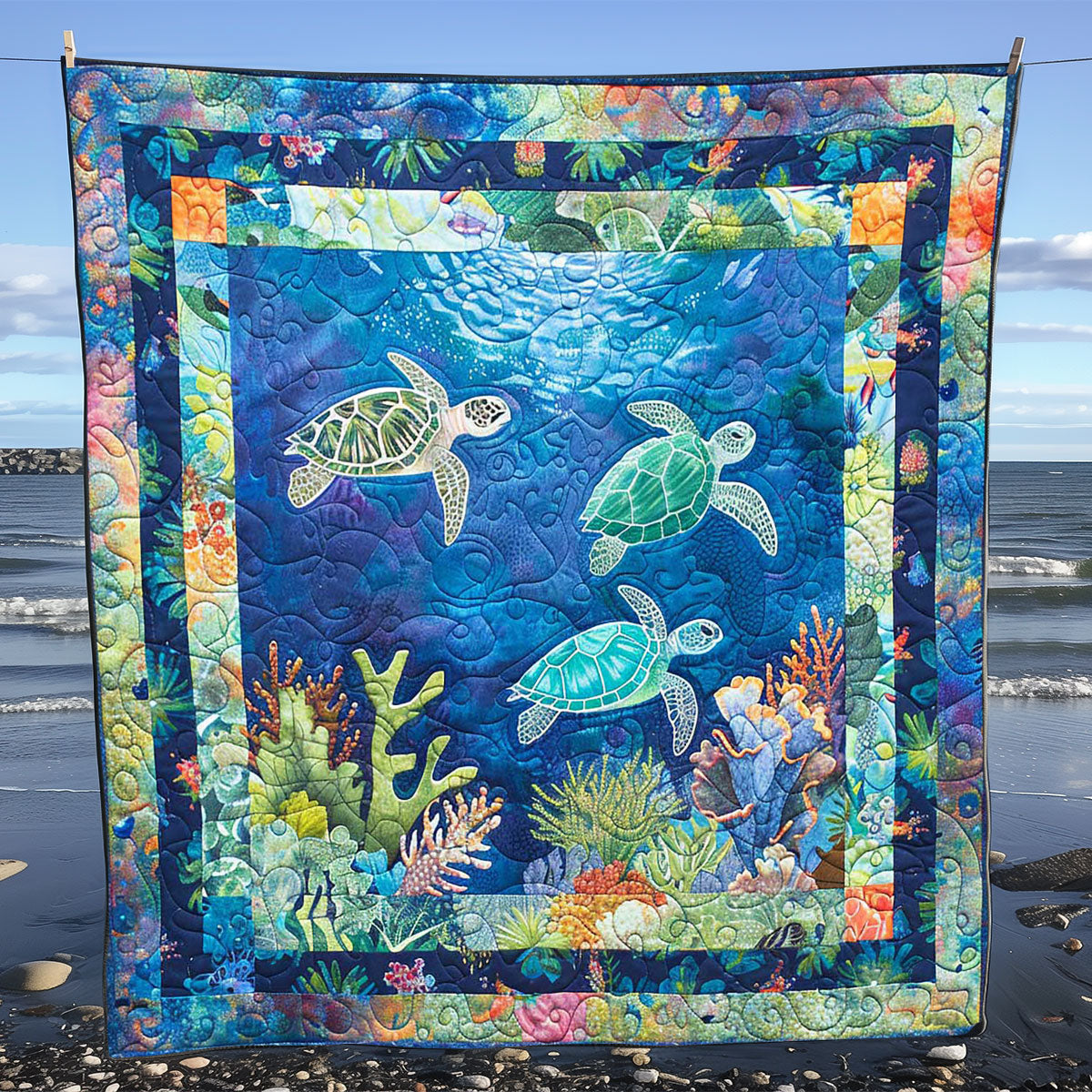 Turtle Lagoon Glow WN0808072CL Quilt