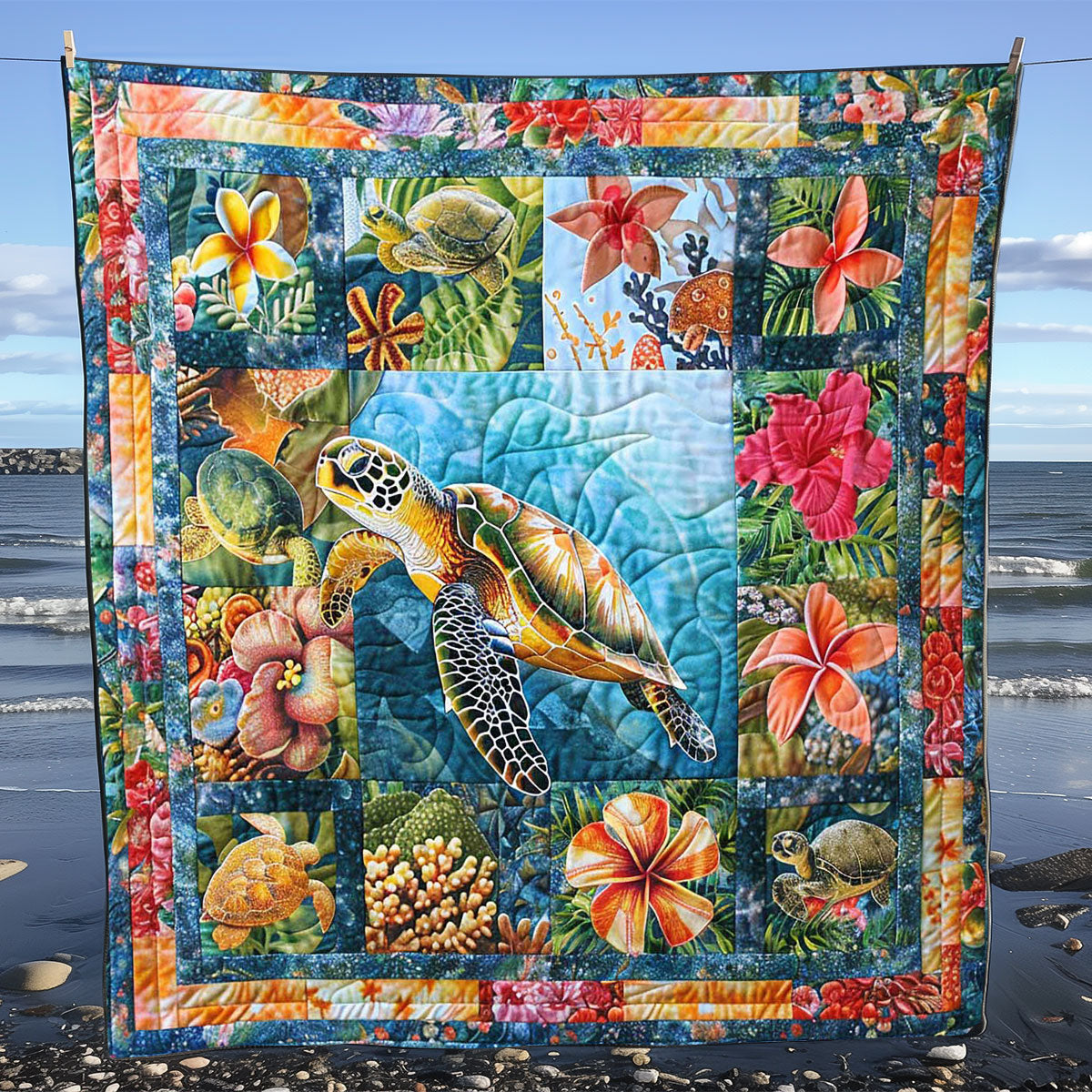 Turtle Ocean WN0808040CL Quilt